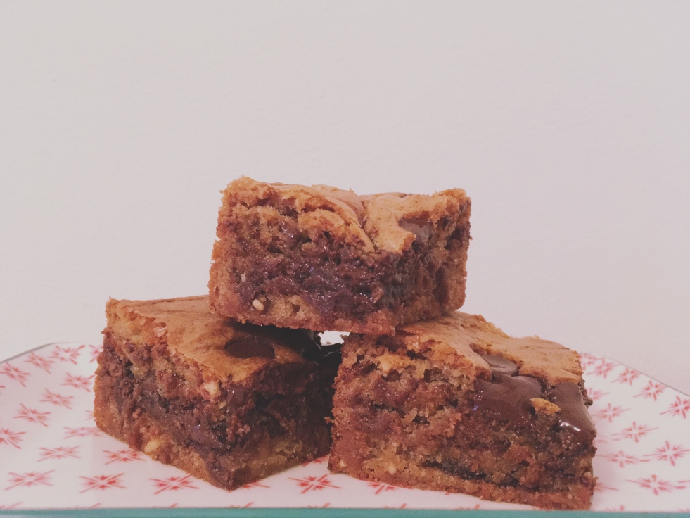 Peanut Butter and Chocolate Chip Blondies